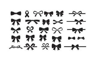 Minimalist Ribbon Bow Design Collection vector