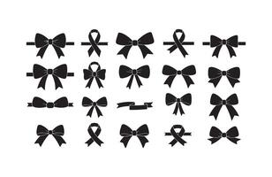 Stylish Bow and Ribbon Bundle Pack vector