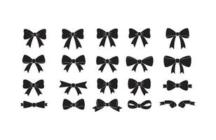 Minimalist Ribbon Bow Bundle Set vector