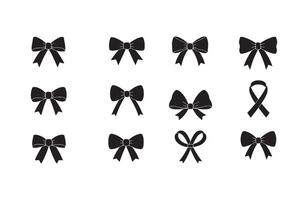 Elegant Bow Ribbon Graphics Set vector