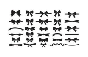Minimalist Ribbon Bow Bundle Pack Graphics vector