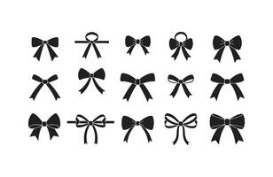 Elegant Black Bow Design Graphics vector