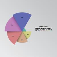 Professional business infographic template with 6 percentage charts, colorfully isolated on a clean background vector