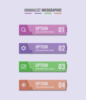 Soft colors rectangular timeline steps infographic template design, four steps modern rectangular infographic with minimalist style vector
