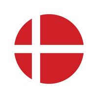 The national flag of Denmark. Circular flag of Denmark. Denmark flag . A symbol of national pride and heritage. Official colors, Kingdom of Denmark. vector