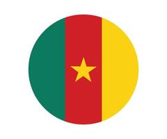 The flag of Cameroon. flag circle Cameroon icon. National flag of Cameroon. Flag icon. Standard color. vector