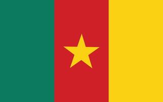 The flag of Cameroon. National flag of Cameroon. Flag icon. Standard color. vector