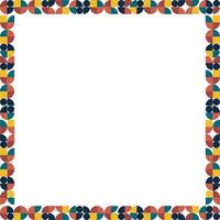 Colorful stylish geometric empty square frame. frame for text. Modern Art baby shower graphic vector