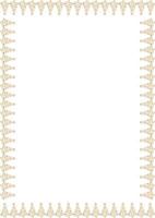 Winter christmas tree frame. Hand drawn illustration. New Year simple frame vector
