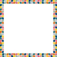 Colorful stylish geometric empty frame. frame for text. Modern Art baby shower graphic vector