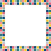 square frame for text. Colorful stylish geometric empty typography. Border with empty space vector