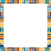 square frame for text. Colorful stylish geometric empty frame vector