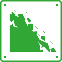 earthquake landslide icon signal design isolated png