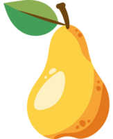 Yellow pear fruit icon isolated png