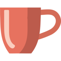 Red cup with a handle icon isolated png