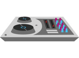 Dj mixer with a controller icon isolated png