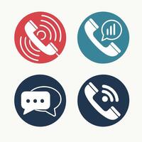 Set of call icon design vector