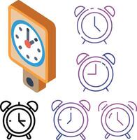 Set of clock icon design vector