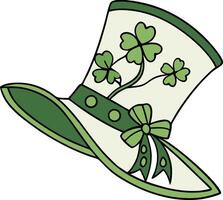 Leprechaun Hat with Clovers vector