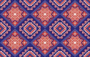 creative navy and red ethnic pattern vector