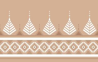 minimal indian american pattern border in nude color vector