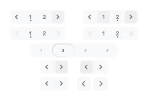 Pagination Buttons Set. Navigation Web UI Elements vector