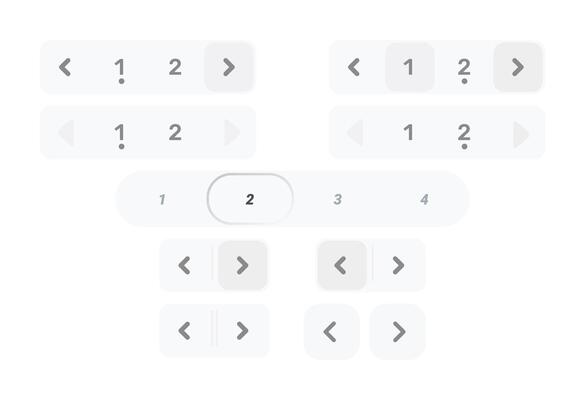 Pagination Buttons Set. Navigation Web UI Elements