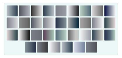 Set of 33 Grey Fully Editable Gradients vector