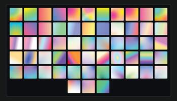 Set of 33 Soft Fully Editable Gradients Light Color Collection vector