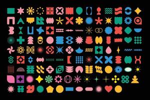 Abstract Geometric Shapes Collection in Vibrant Colors for Modern Projects vector