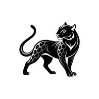 Graphic Leopard Illustration with Sharp Features vector