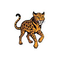 Wild Leopard Roaring with Strength vector