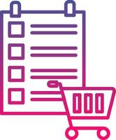 Shopping List Creative Icon Symbol Art Sign vector