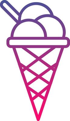 Ice Cream Icon Symbol Art Sign