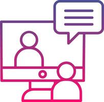 Online Interview Icon Symbol Art Sign vector
