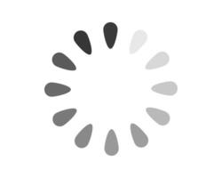 a black and white icon of a circle with a white background vector