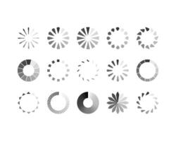 a set of different types of circles arrows vector