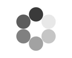 a circle of black and white circles with a white background vector