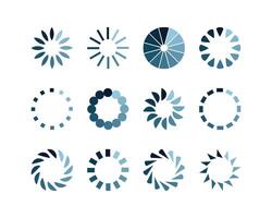 a set of different types of circular icons vector
