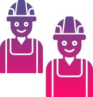 Workers Creative Icon Symbol Art Sign vector