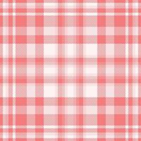Tissue tartan fabric texture, turkish plaid seamless background. Cutout textile pattern check in light coral and sea shell colors. vector