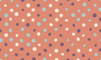a pattern with polka dots on an orange background vector
