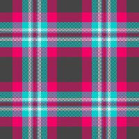 Track plaid textile texture, minimalist check seamless background. Give pattern fabric tartan in grey and bright colors. vector