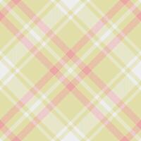 Rug textile check fabric, mid plaid pattern seamless. Post tartan texture background in light and white colors. vector