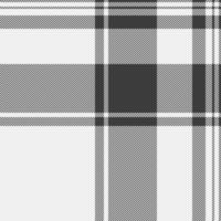 Carnival textile texture fabric, suit check background seamless. Soft pattern plaid tartan in white and grey colors. vector