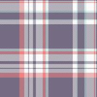 Elegant pastel plaid pattern. Soft coral, white, and muted purple hues create a calming, versatile design. Ideal for textile prints, fashion, home decor, and website backgrounds. vector