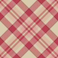 Elegant blush pink and beige plaid pattern. Perfect for textile design, fashion, website backgrounds, or scrapbooking projects. This seamless texture evokes a feeling of warmth and sophistication. vector