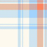 Pastel plaid pattern in soft blue, peach, and cream. Ideal for backgrounds, textiles, or fashion designs. Evokes feelings of serenity and gentle style. A versatile image for various projects. vector