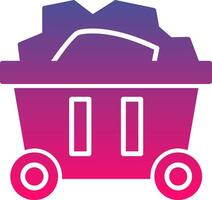 Mining Cart Creative Icon Symbol Art Sign vector