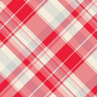 Elegant red and cream plaid pattern. Perfect for textile design, fashion, backgrounds, and branding. Subtle texture adds visual interest. This versatile design evokes warmth and sophistication. vector